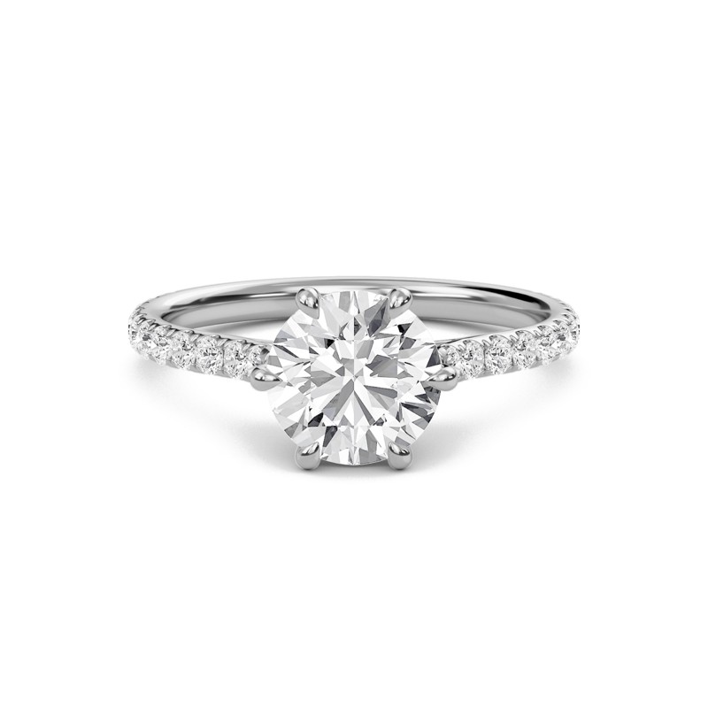Cathedral Pave Adorned 6 Prong Ring