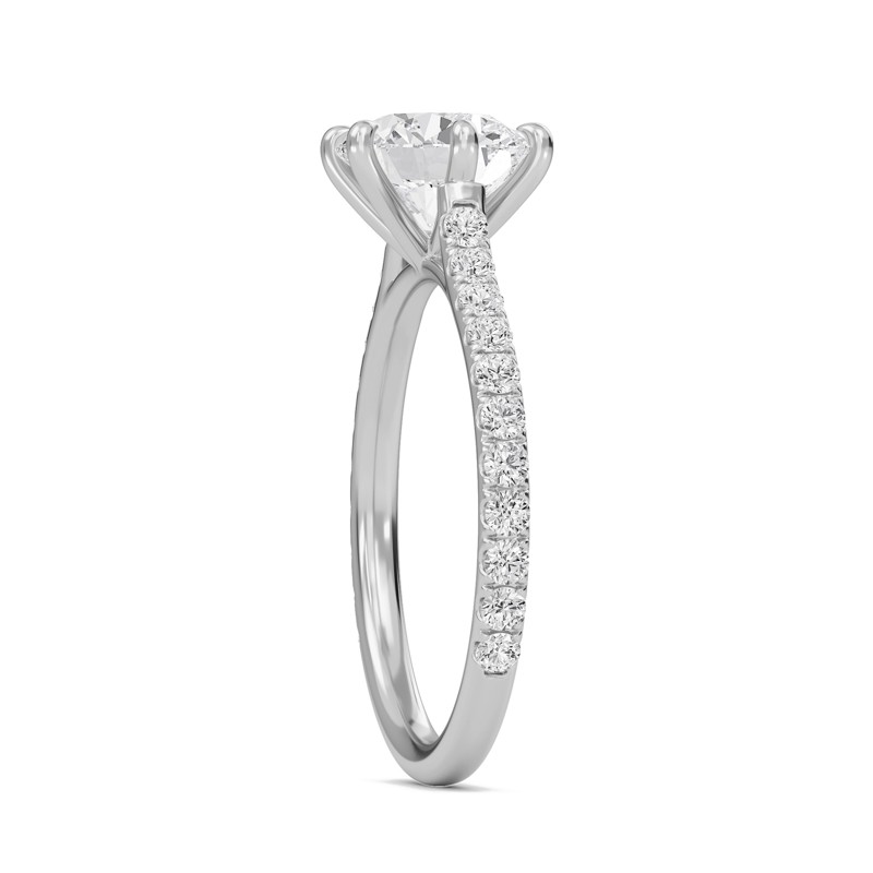 Cathedral Pave Adorned 6 Prong Ring