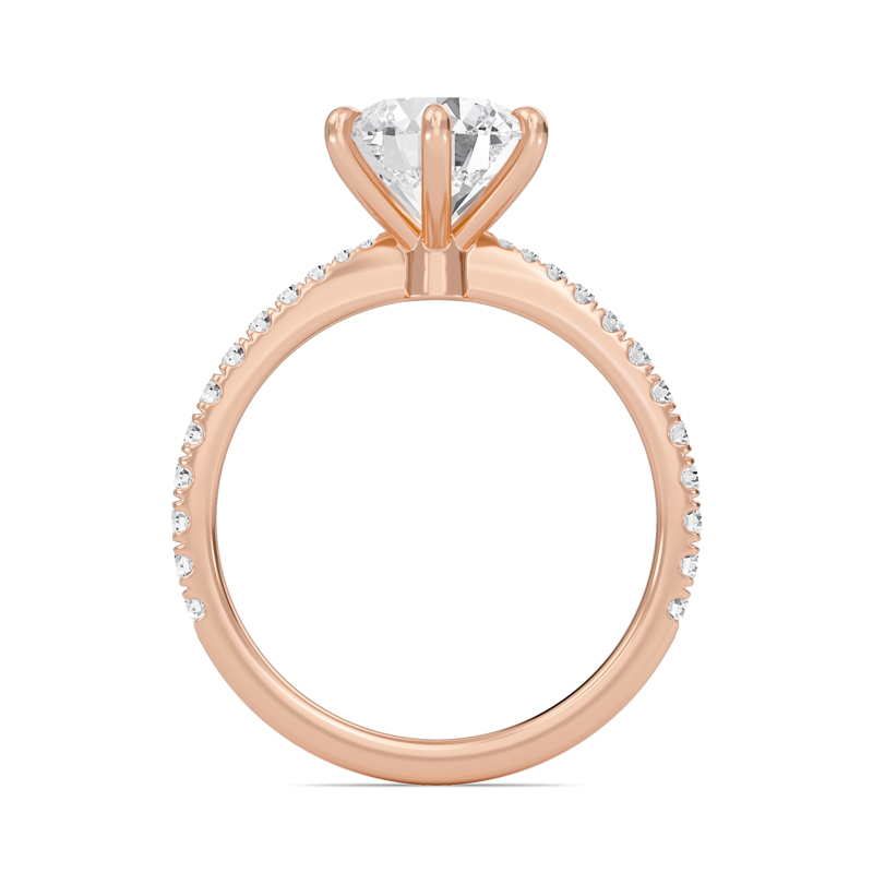 Classic Pave Six Prong Engagement Ring