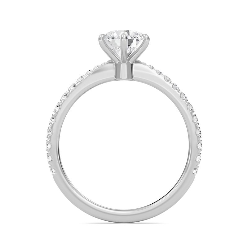 Classic Pave Six Prong Engagement Ring