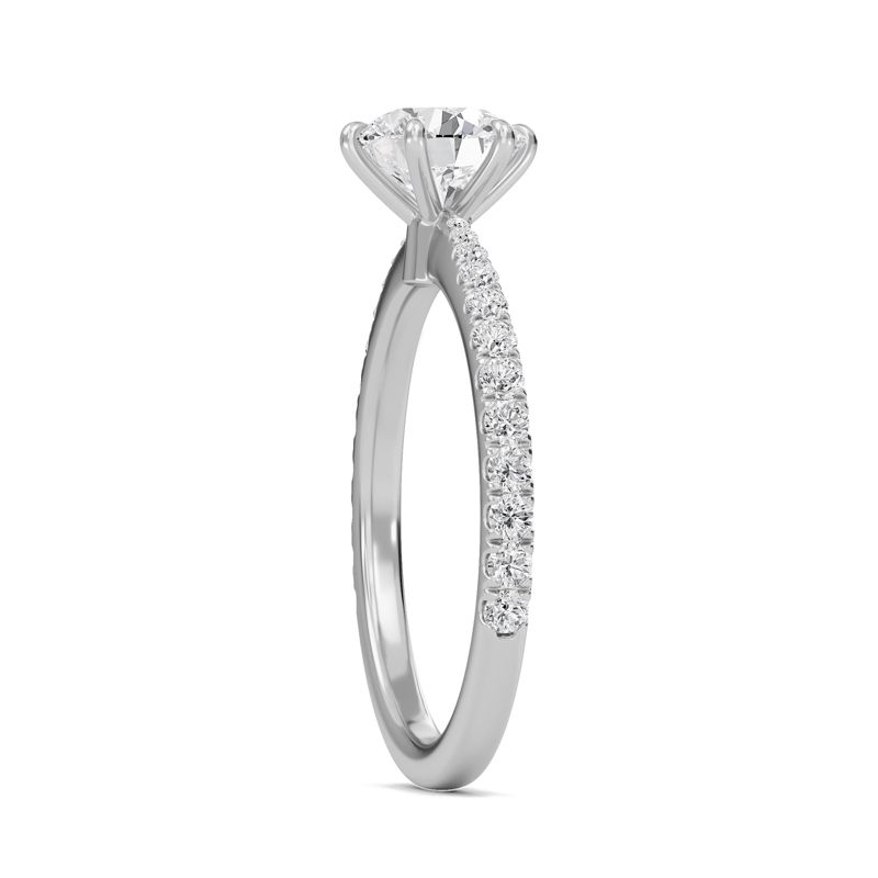 Classic Pave Six Prong Engagement Ring