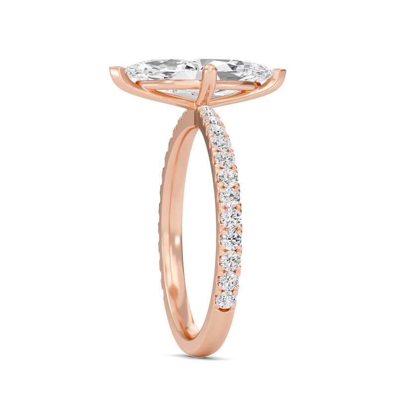 Marquise Elegant Pave Engagement Ring