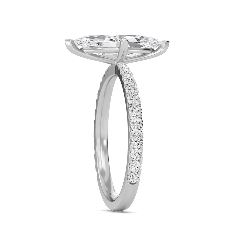 Marquise Elegant Pave Engagement Ring