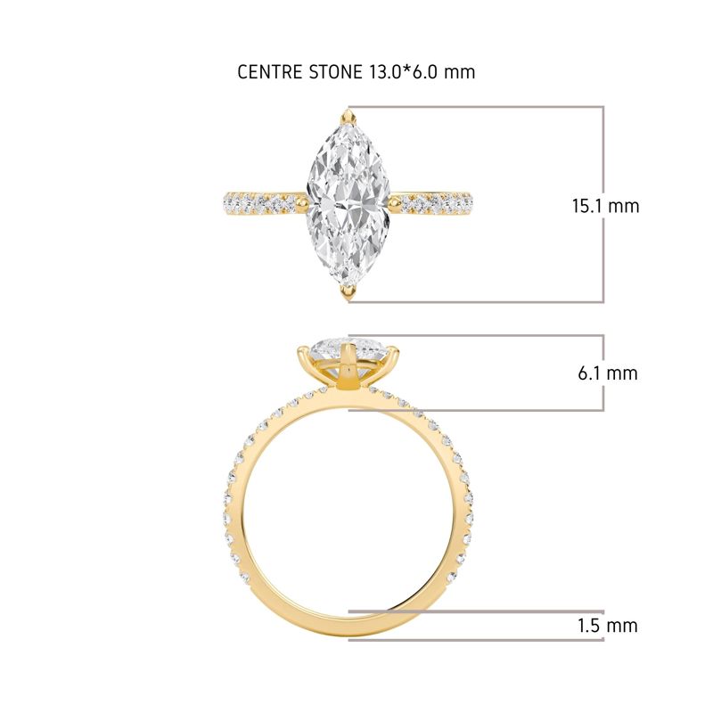 Marquise Elegant Pave Engagement Ring