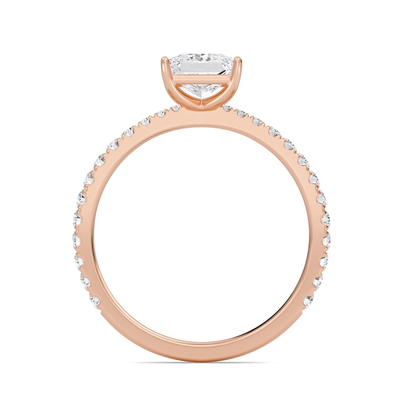 Princess Elegant Pave Engagement Ring