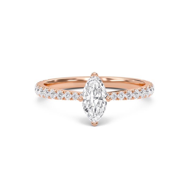 Marquise Elegant Pave Engagement Ring