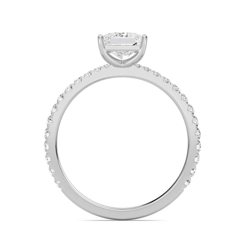 Princess Elegant Pave Engagement Ring