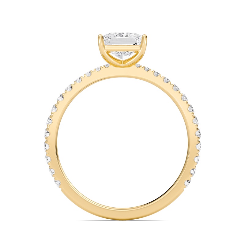 Princess Elegant Pave Engagement Ring
