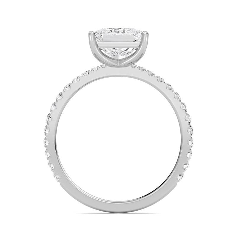 Princess Elegant Pave Engagement Ring