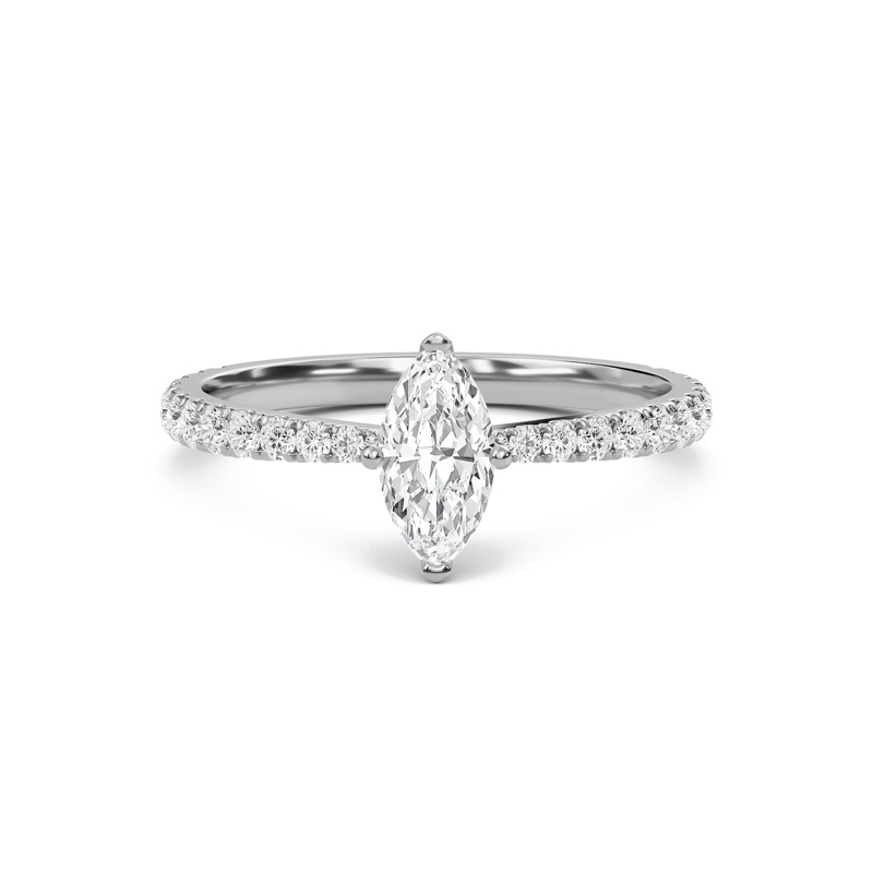 Marquise Elegant Pave Engagement Ring