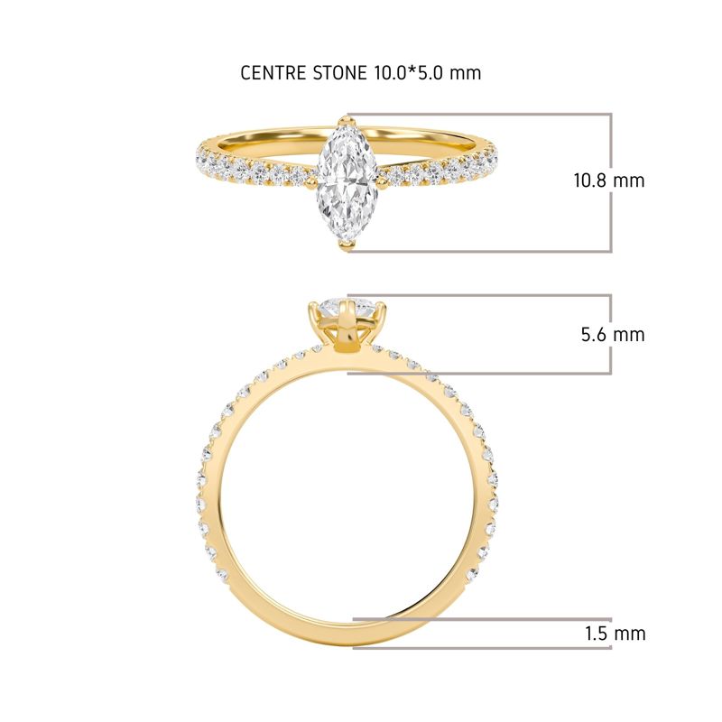Marquise Elegant Pave Engagement Ring
