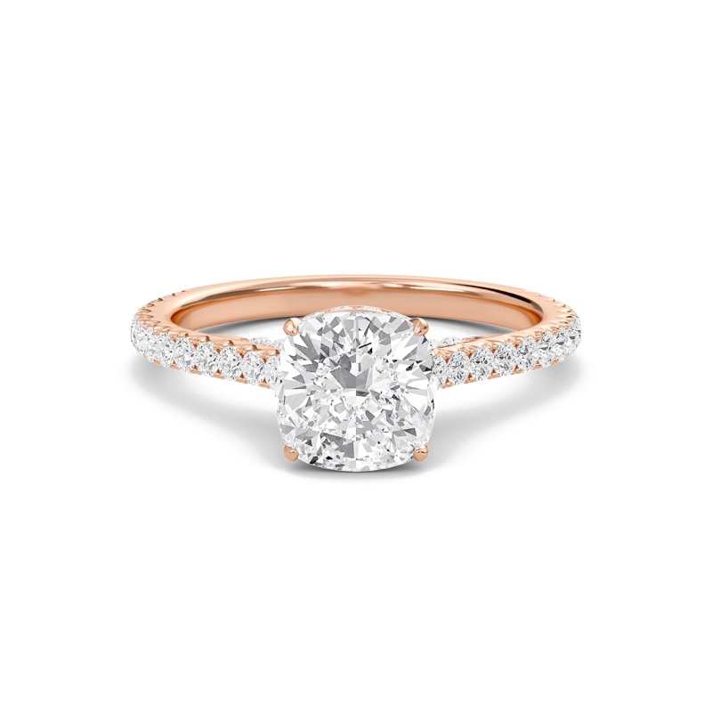 Cathedral Pave Gallery Engagement Ring