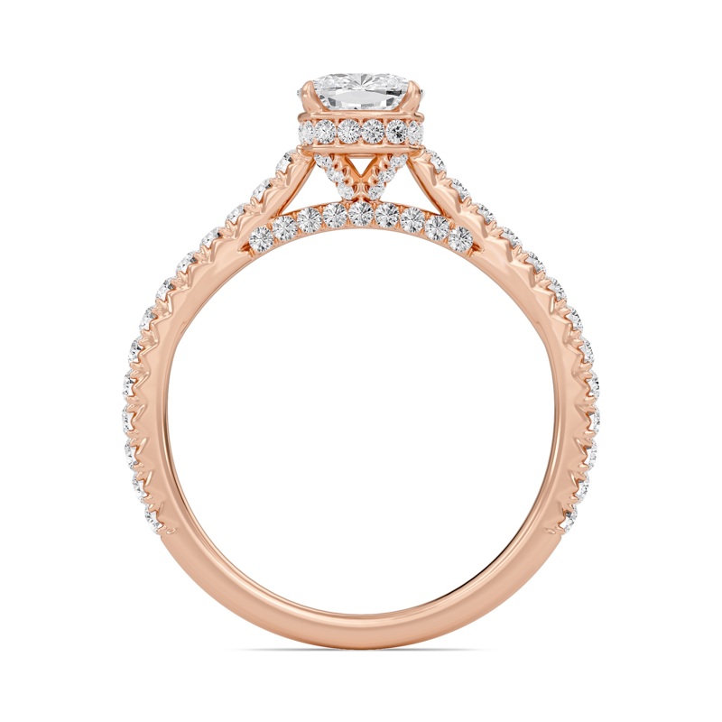 Cathedral Pave Gallery Engagement Ring