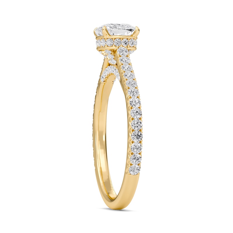 Cathedral Pave Gallery Engagement Ring