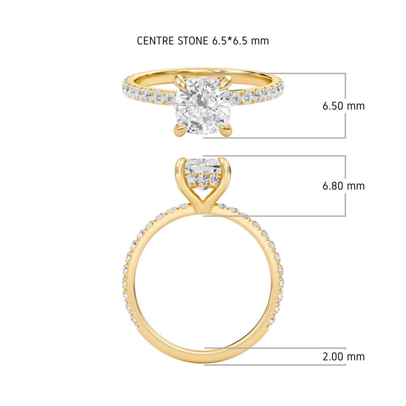 Cushion Perfect Fit Engagement Ring