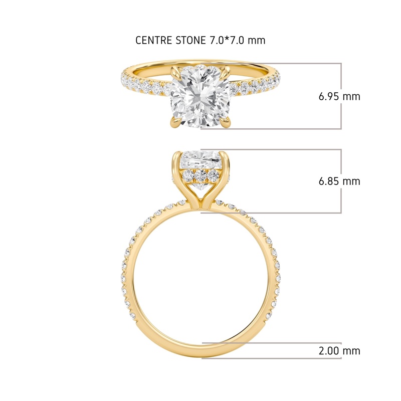 Cushion Perfect Fit Engagement Ring