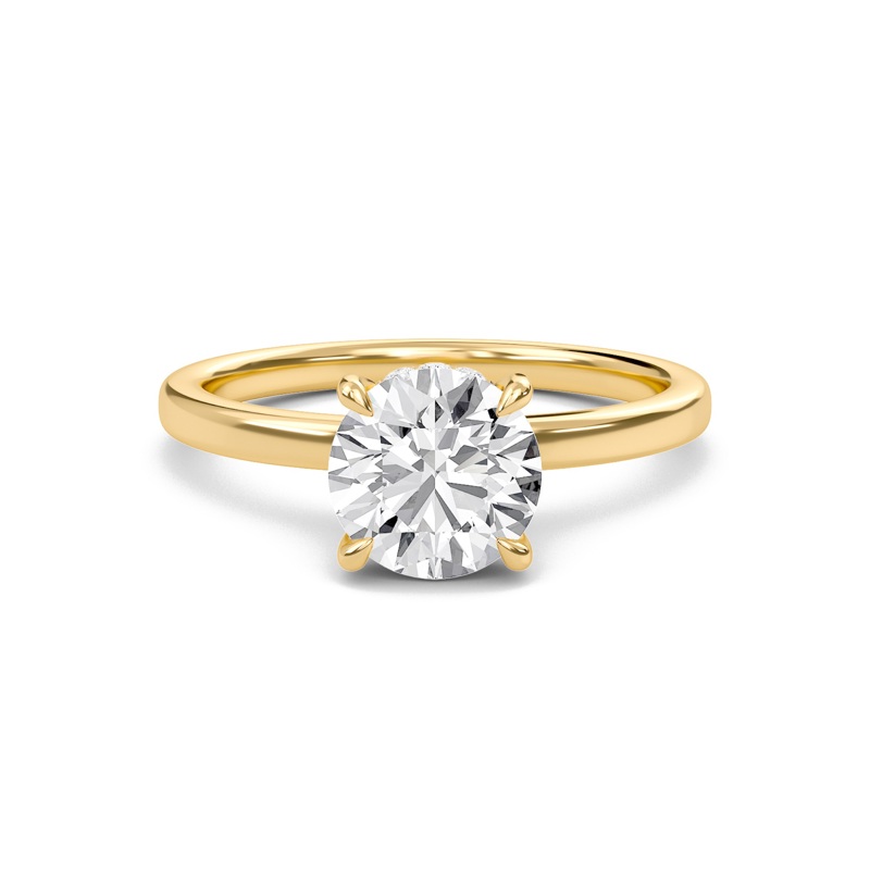 Hidden Halo Engagement Ring