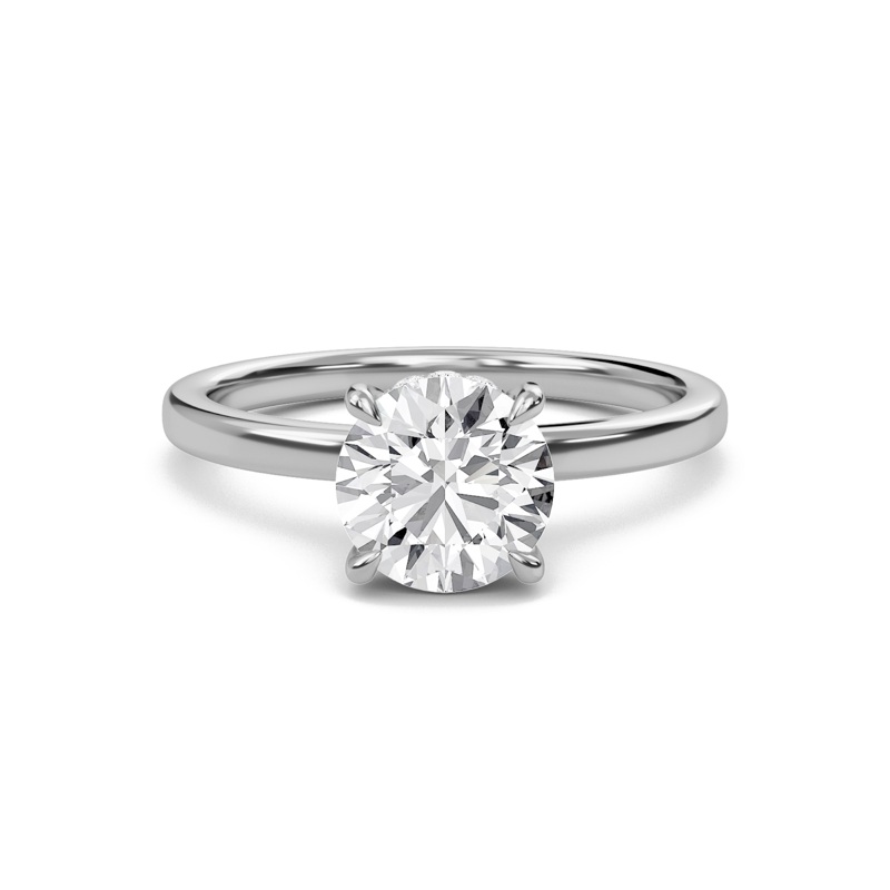 Hidden Halo Engagement Ring