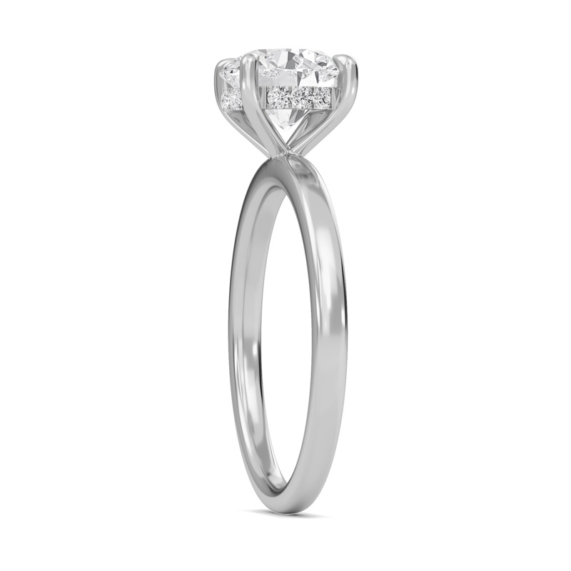 Hidden Halo Engagement Ring