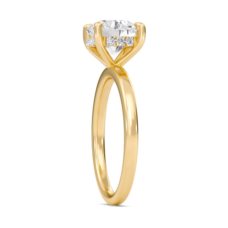 Hidden Halo Engagement Ring
