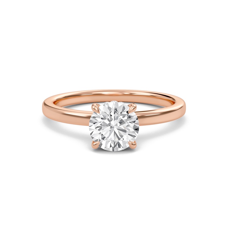 Hidden Halo Engagement Ring