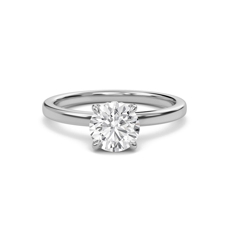 Hidden Halo Engagement Ring