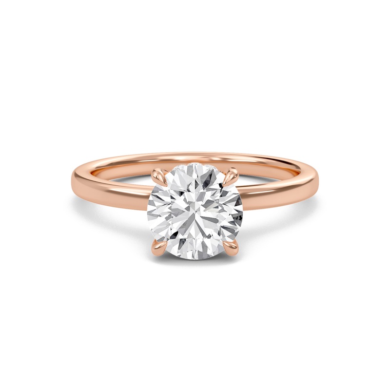 Hidden Halo Engagement Ring