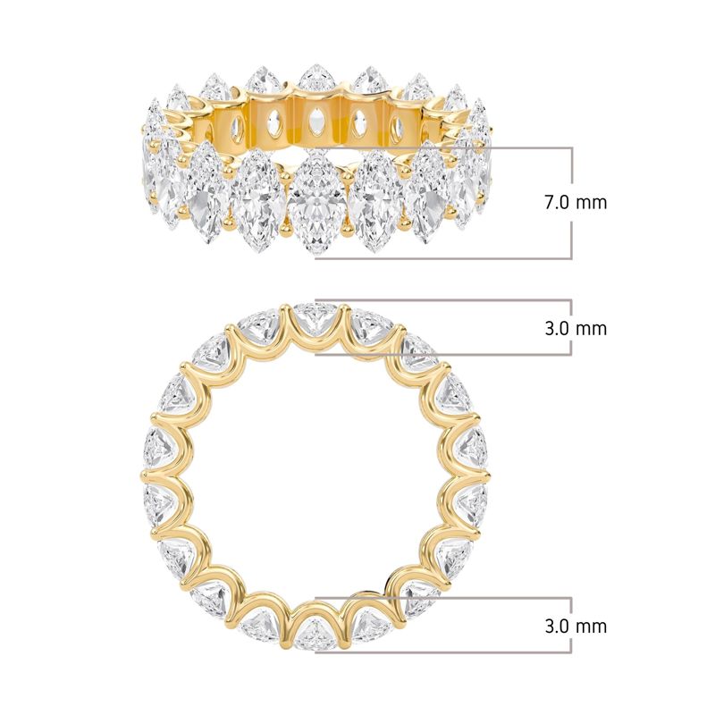 6.6 Ctw Marquise U-Shaped Eternity Band