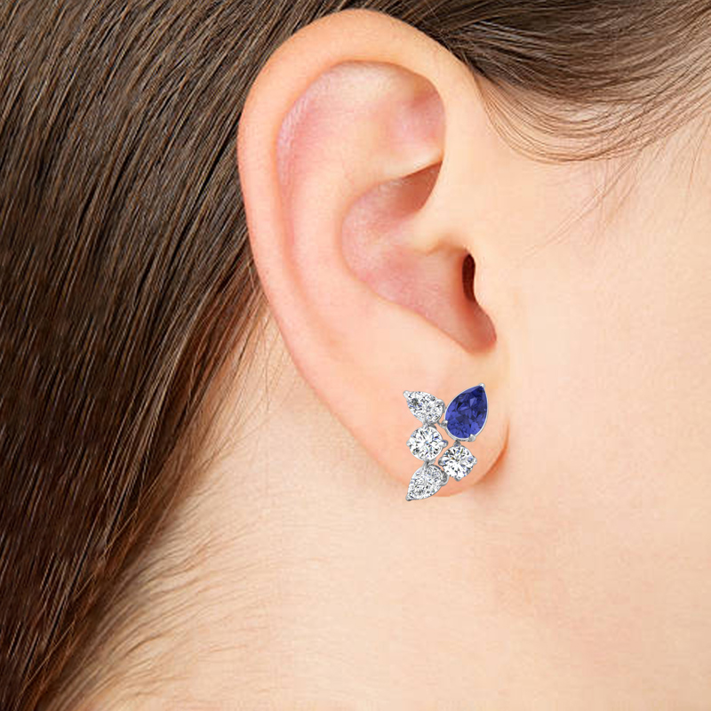 Tanzanite Diamond Earrings