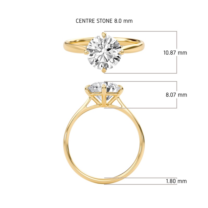 Classic Solitaire 4 Prong Ring