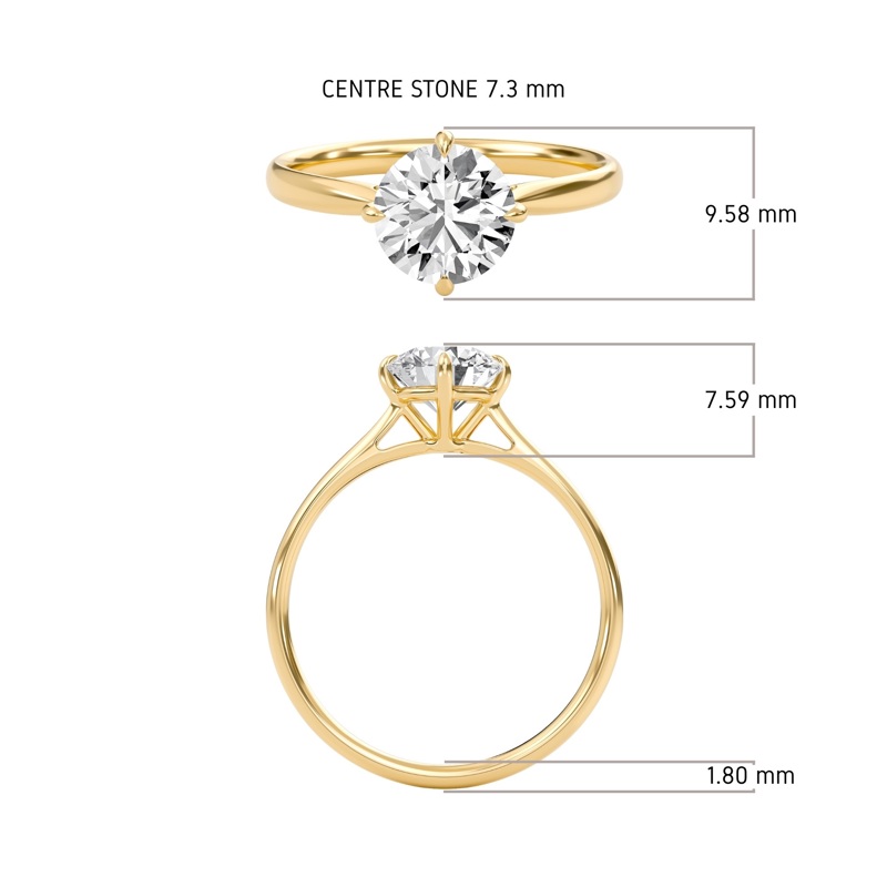 Classic Solitaire 4 Prong Ring