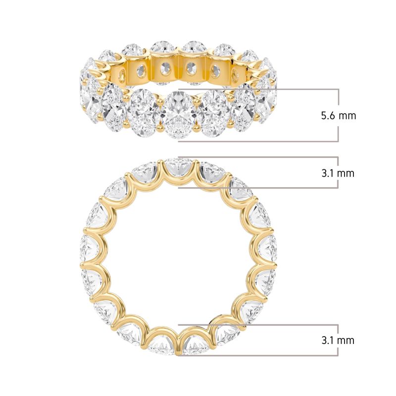 Oval U-Shaped Eternity Band