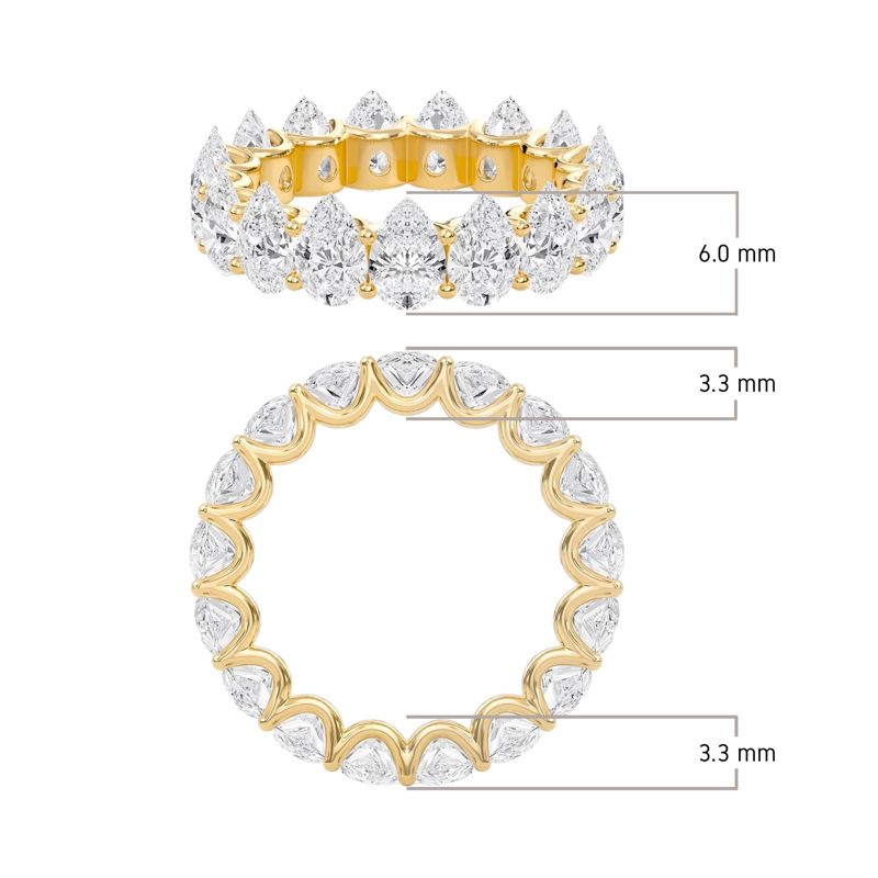 6.6 Ctw Pear U-Shaped Eternity Band