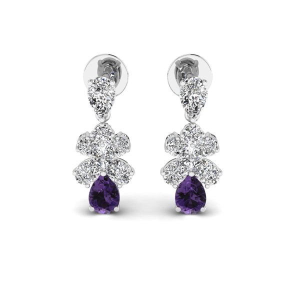 Amethyst Radiance Drop Earrings