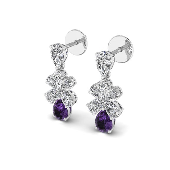 Amethyst Radiance Drop Earrings