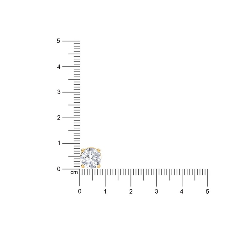 Round Four Prong Solitaire Earrings