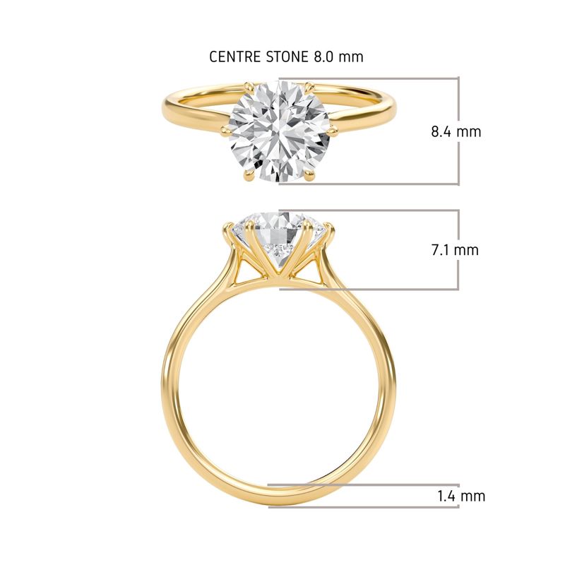 Classic Solitaire 6 Prong Ring