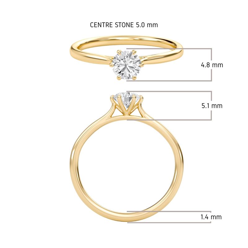 Classic Solitaire 6 Prong Ring