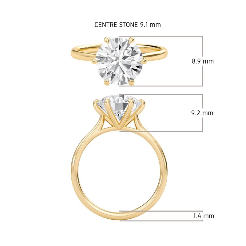 Classic Solitaire 6 Prong Ring