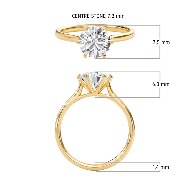 Classic Solitaire 6 Prong Ring