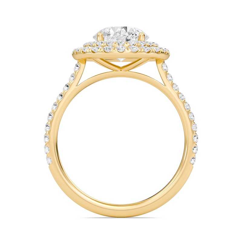 Round Double Halo Engagement Ring