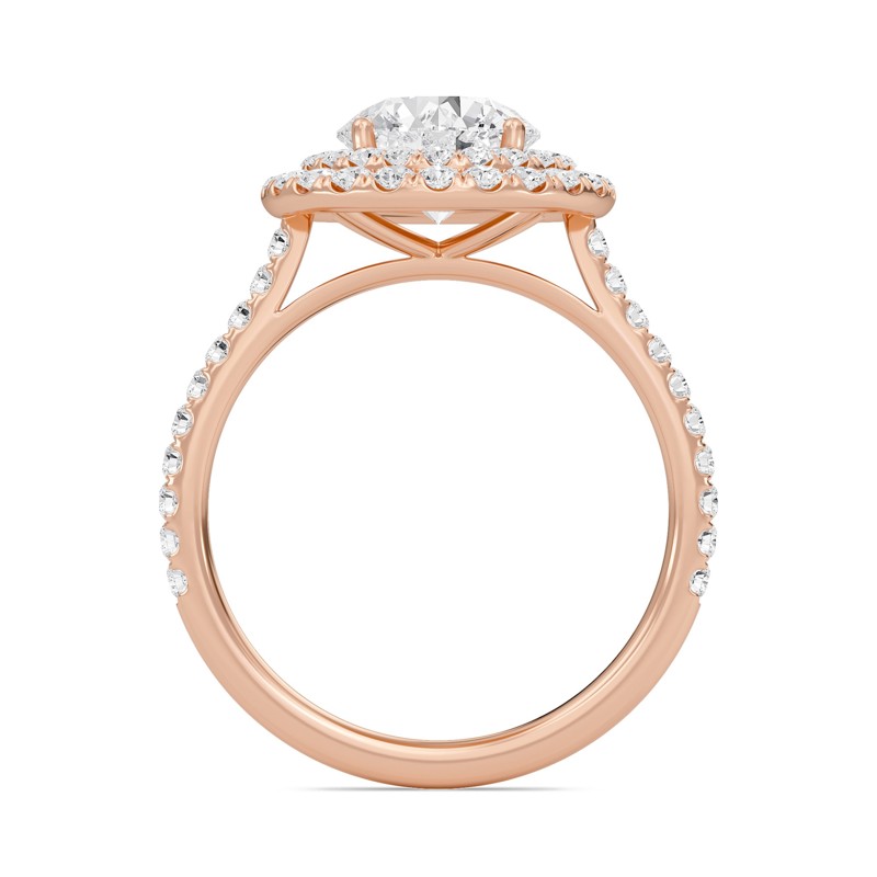 Round Double Halo Engagement Ring