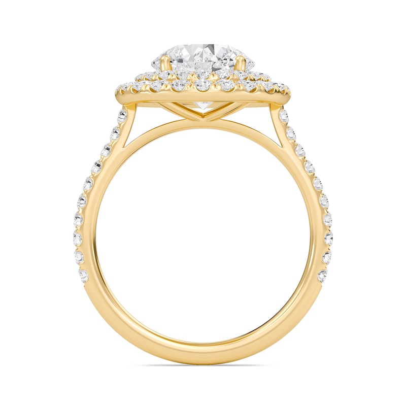 Round Double Halo Engagement Ring