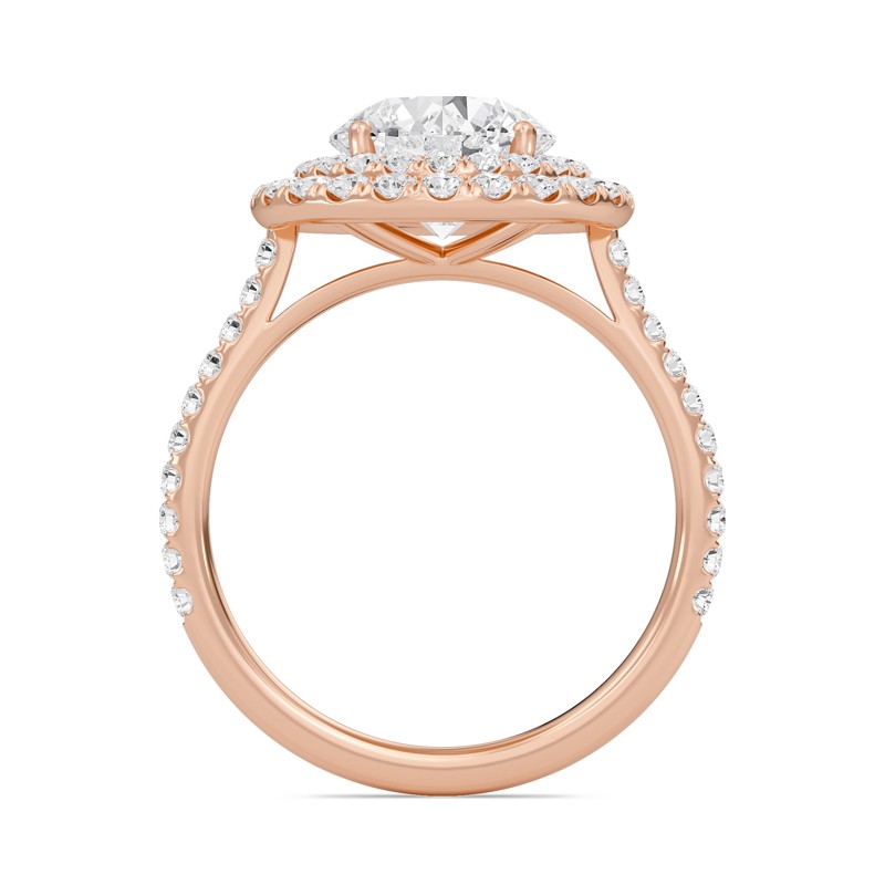 Round Double Halo Engagement Ring