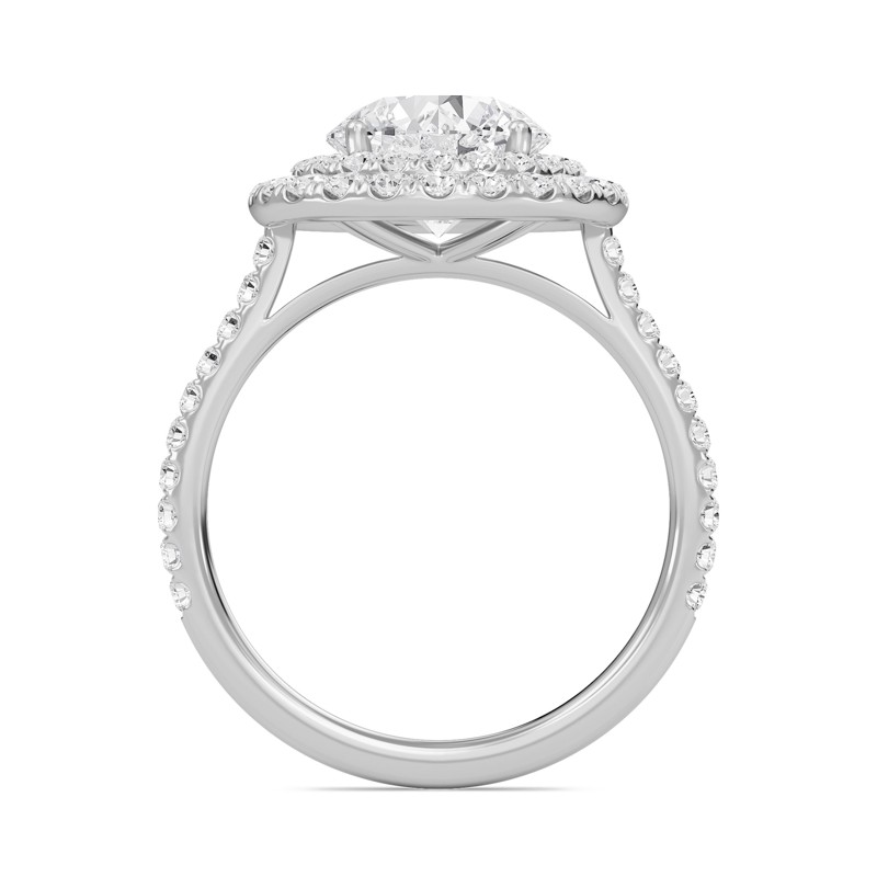 Round Double Halo Engagement Ring