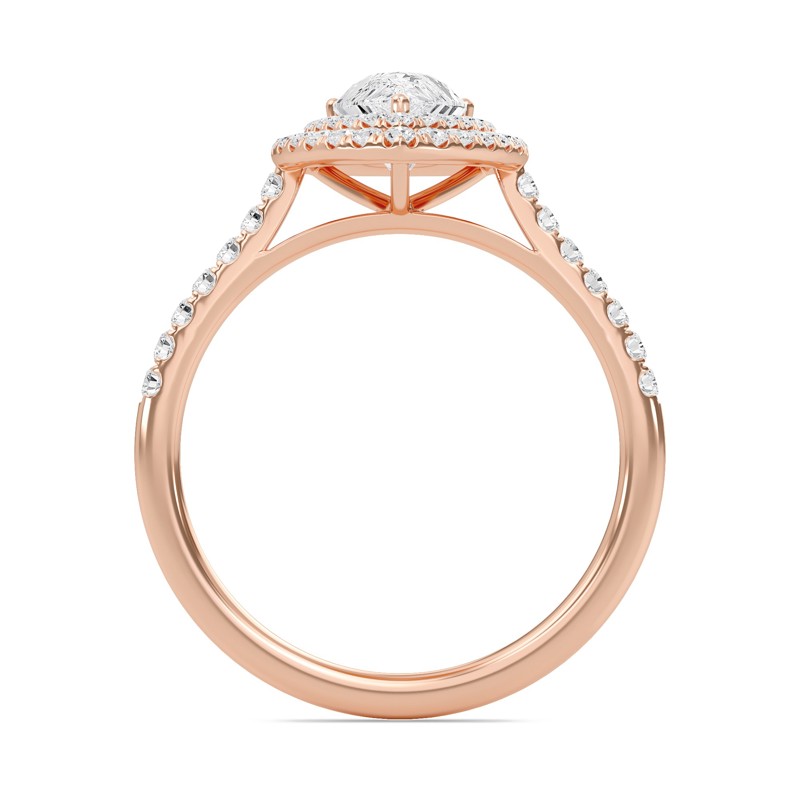Pear Double Halo Engagement Ring