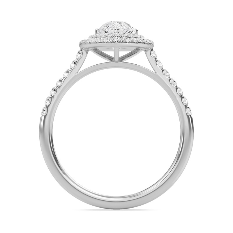 Pear Double Halo Engagement Ring