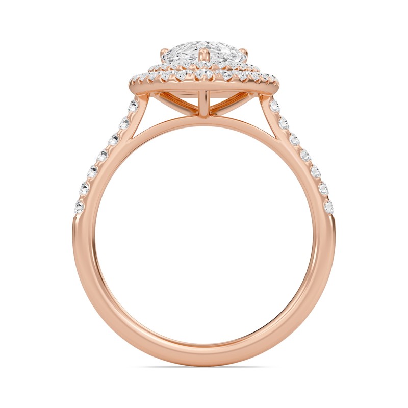 Pear Double Halo Engagement Ring