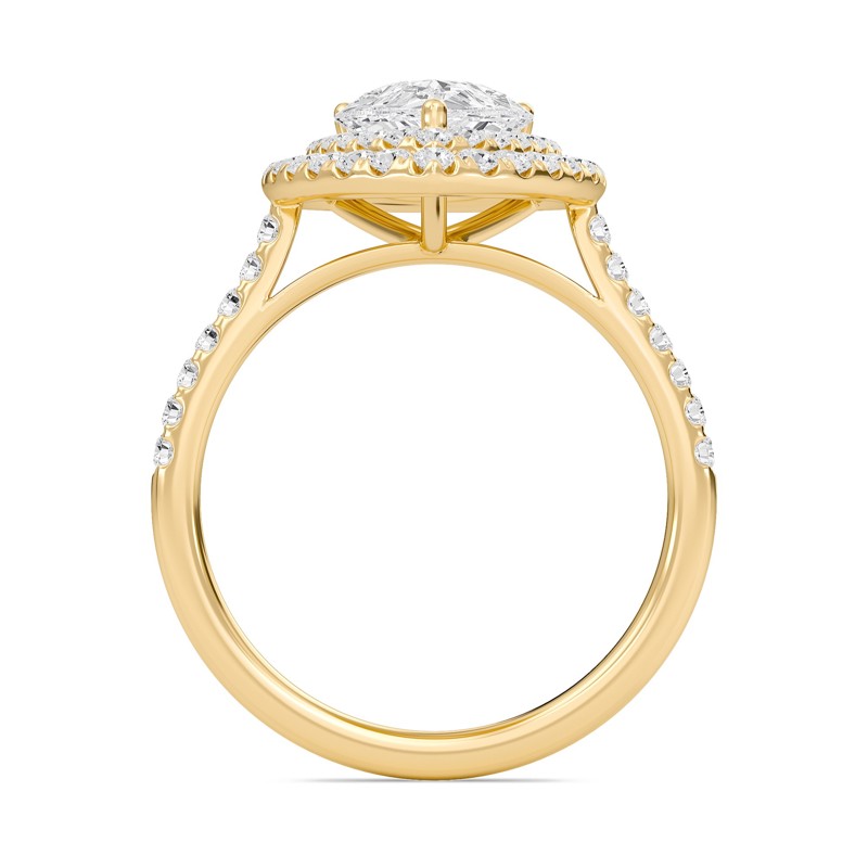 Pear Double Halo Engagement Ring