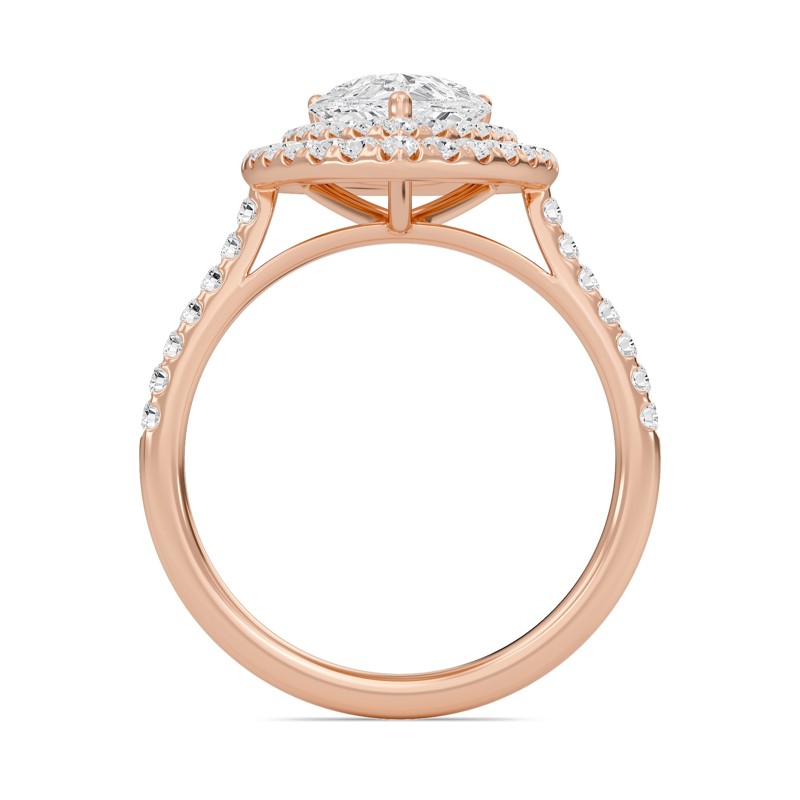 Pear Double Halo Engagement Ring